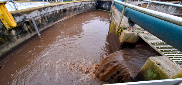 Coagulant at a wastewater treatment plant in Ontario.